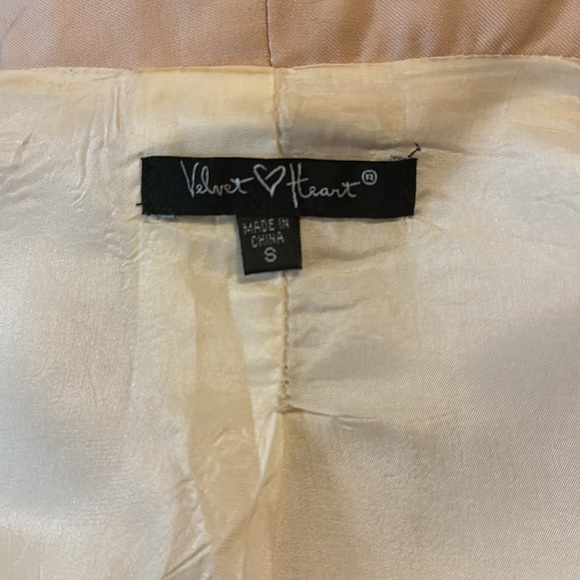 Pale Pink Velvet Heart Blazer - S - Picture 8 of 8